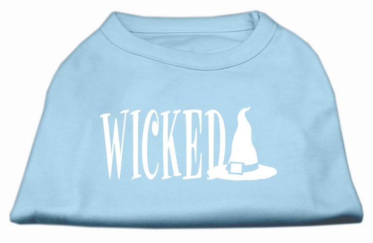 Wicked Screen Print Shirt Baby Blue XS